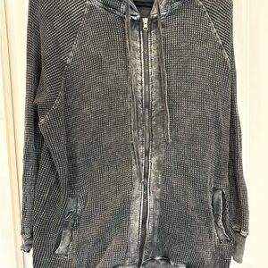 Mono B Charcoal Zip-Up Hoodie